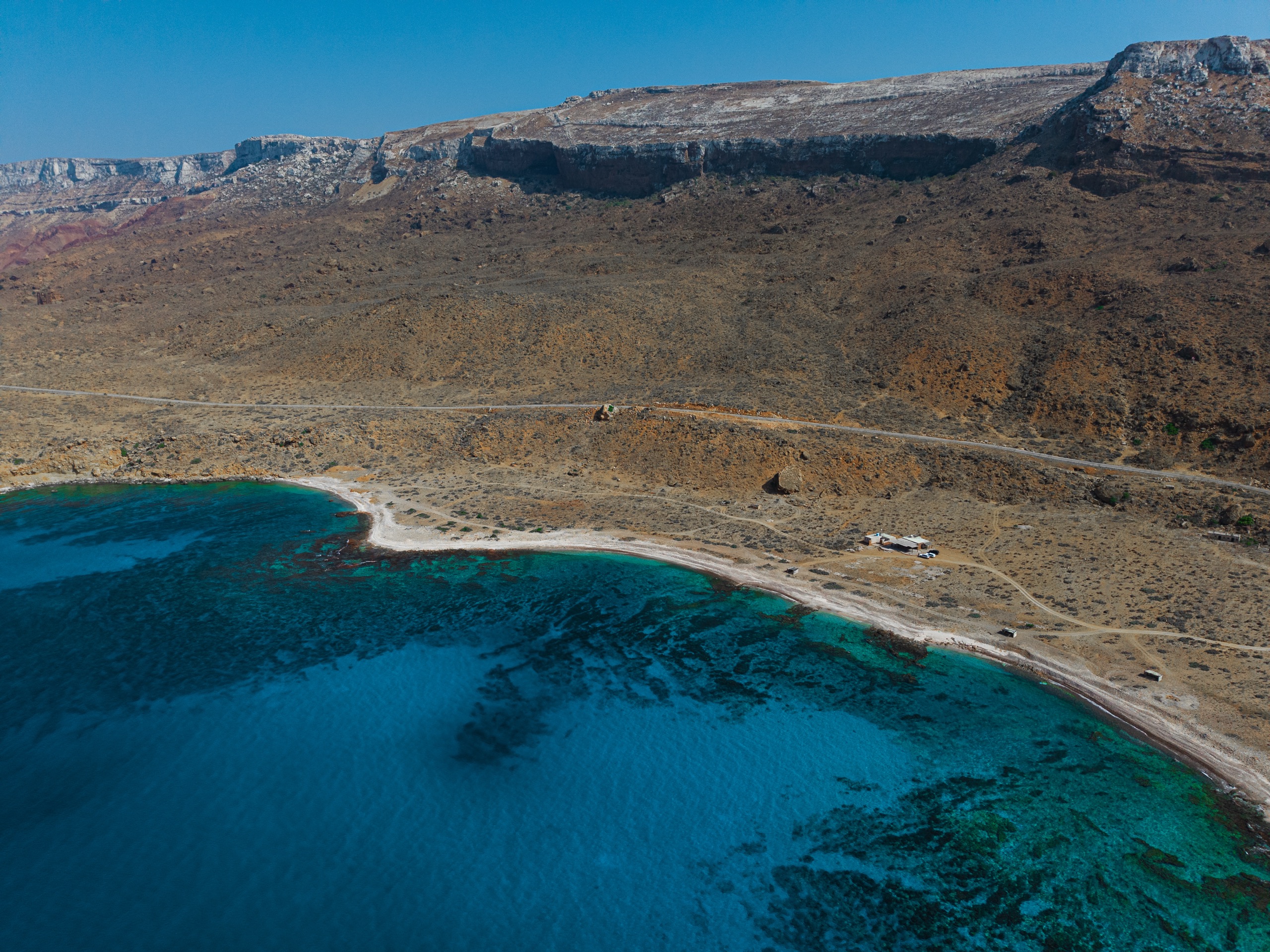 Socotra coastline at the water's edge